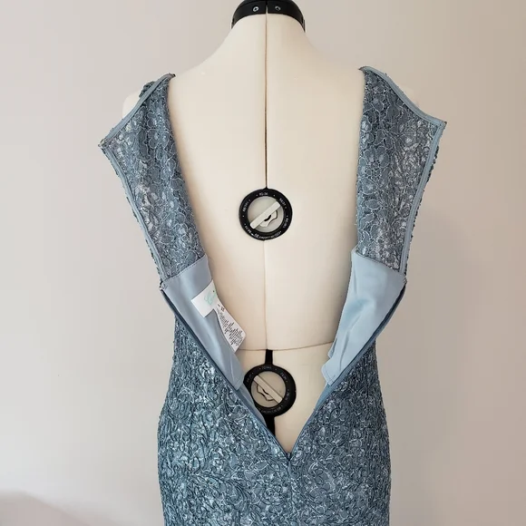 Camille LA VIE Formal Evening Gown 2 Piece Light Blue Sequin - Picture 10 of 16